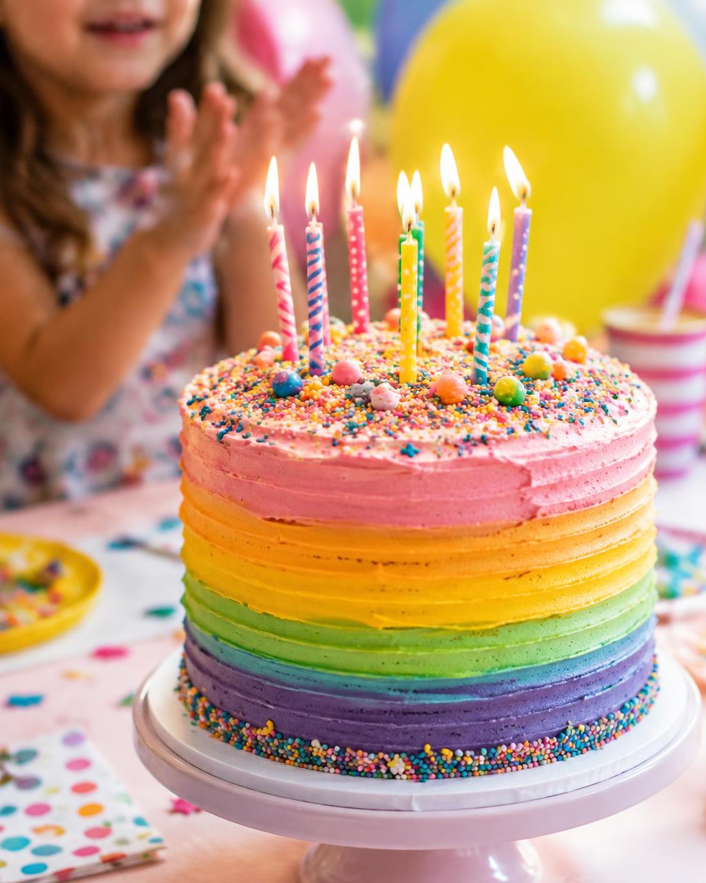 Rainbow birthday cake